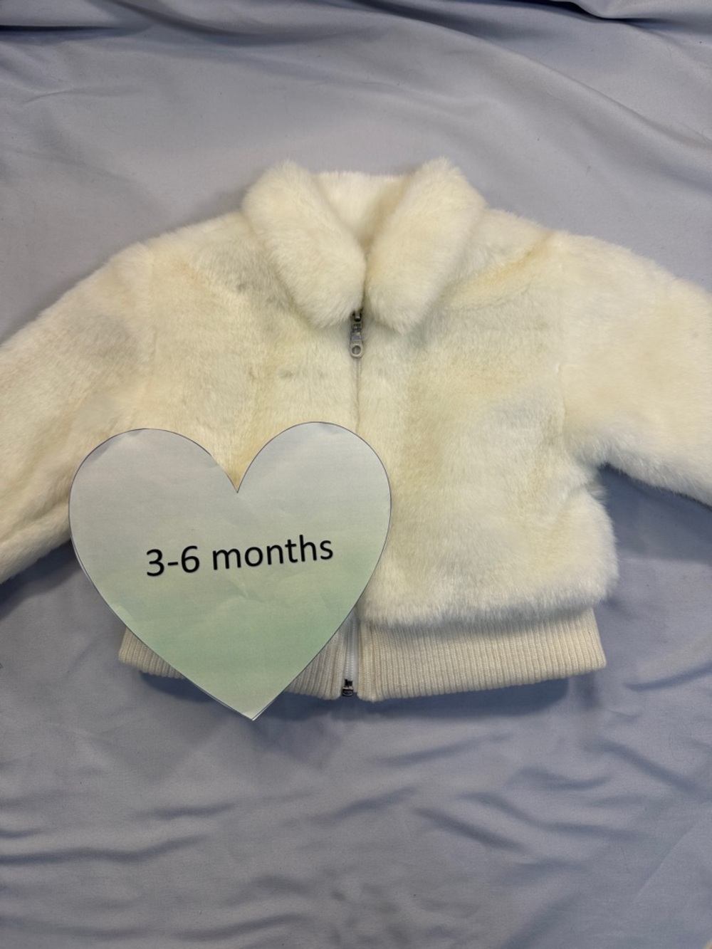 Roots - NWOT - long sleeve faux fur insulated baby jacket. Size Small (3-6 mo)